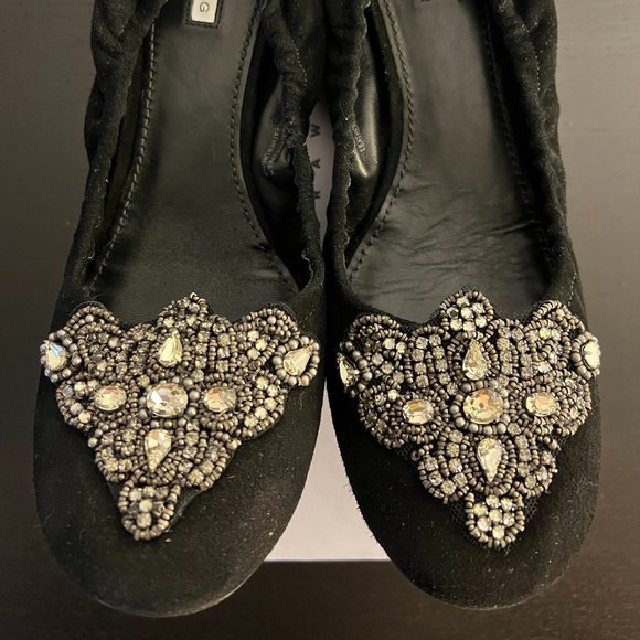 Vera Wang Jeweled Toe Ballet Flats - Picture 2 of 2